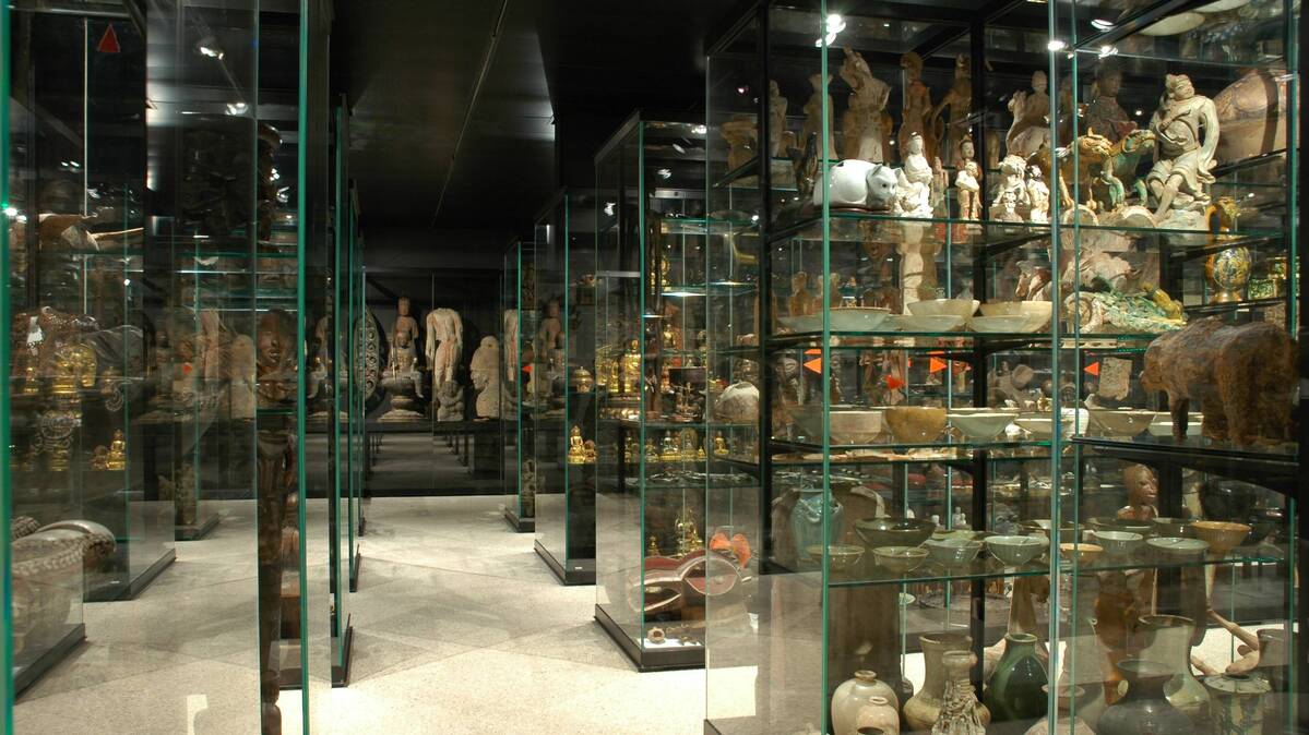 Schaudepot, Lagergestelle in staubdichter Ausführung | © Museum Rietberg